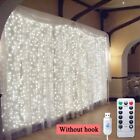 300 LED Curtain Fairy Lights String Indoor Outdoor Backdrop Wedding Xmas Party