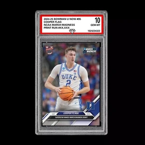 Graded 10 Cooper Flagg #95 NCAA Debut Duke RC Rookie 2024-25 Bowman U Now - Bild 1 von 4