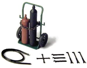 HO/HOn30/HOe Scale Echo Model Scenic Accessories Cylinder Carrying Cart Kit New - Picture 1 of 12