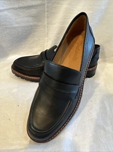 Madewell Womens The Corinne Black Leather Lugsole Loafer Sz 6.5 Shoes NEW - Picture 1 of 11
