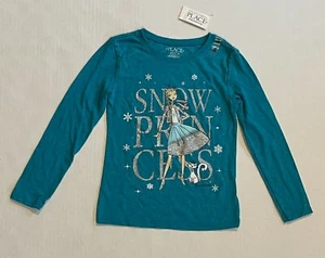 TCP Girl Soft Lightweight Glitter Snow Princess Long Sleeve Shirt,Blue,XS(4),NWT - Picture 1 of 2