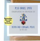 Personalised Logo PCSO POLICE OFFICER GRADUATION Card Passing out Congrats