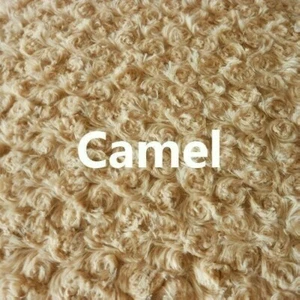 Rose Crushed Faux Fur Fabric Sherpa Loop Wool Blush Furry Upholstery Material - Picture 1 of 23