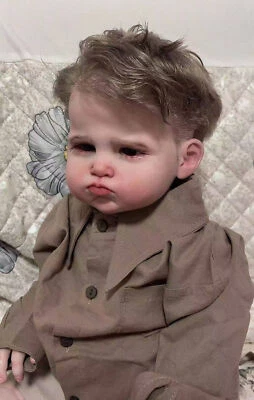 28" Reborn Toddler Boy Doll Realistic Hand-Rooted Hair Artist Handmade Toy Gift - Image 1 of 4