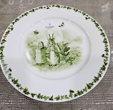 World of Beatrix Potter & Peter Rabbit Set of 4 Dinner Plates 10.5" Easter Green