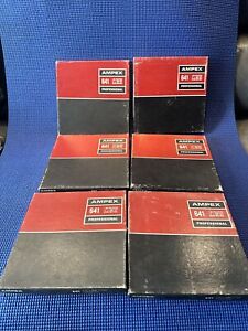 Lot of 6 Ampex 641 Reel to Reel Tapes with Boxes
