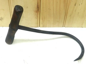 Vintage Wooden Handled Iron Hay/Meat Hook INV17776 - Picture 1 of 4