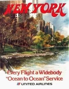 Original vintage poster NEW YORK CENTRAL PARK United c. 1970 - Picture 1 of 1