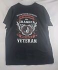 I'm Grandpa and Veteran Fathers Day  Dad Grandpa Gifts T-Shirt. Size XLarge