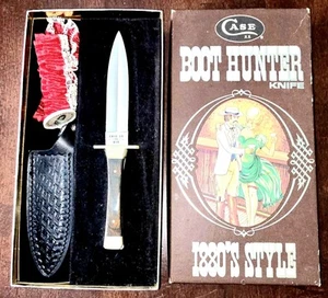 1983 CASE XX P62-4 1/2 SS 1880s Style Boot Hunter Knife w/ Box, Sheath, & Garter - Picture 1 of 20
