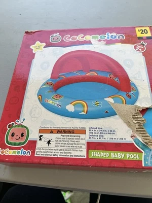 "PISCINA PARA BEBÉS SOMBREADA COCOMELON NUEVA EN CAJA PISCINA BESTWAY NIÑOS PEQUEÑOS 39,4"" REDONDA X 26""" Foto 1 de 4