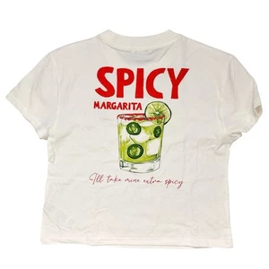 NWT Wildfox Spicy Margarita Graphic Printed White Baby Tee shirt Sz XS - Picture 1 of 8