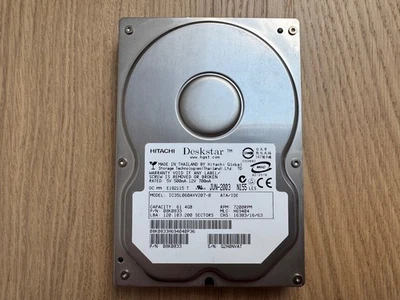 Hitachi Deskstar 61,4GB ATA/IDE Modell IC35L060AVV207-0 * 4807 Betriebsstunden - Bild 1 von 4