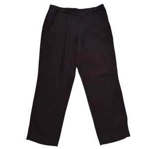 Pantalones J. Jill Nuevos con Etiquetas $69 Talla Pequeña Mediana Negro Lino Lagenlook Cónicos Pull On - Imagen 1 de 6
