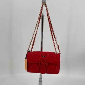Valentino by Mario Valentino Poisson Crossbody Red Quilted Leather Bag - Picture 1 of 19