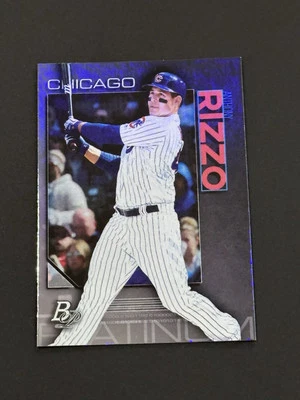 2020 Bowman Platinum Anthony Rizzo #23 Chicago Cubs (Q) - Image 1 of 2