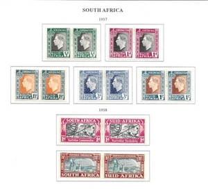 CONJUNTOS CLÁSICOS SOUTH FARICE 1937-1938 SG#71-75/80-81 EN PÁGINA MLH - Imagen 1 de 1