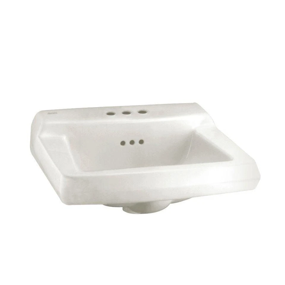 American Standard 0124.131.020 Comrade 20x18 Wall Hung LAV 4 Center White