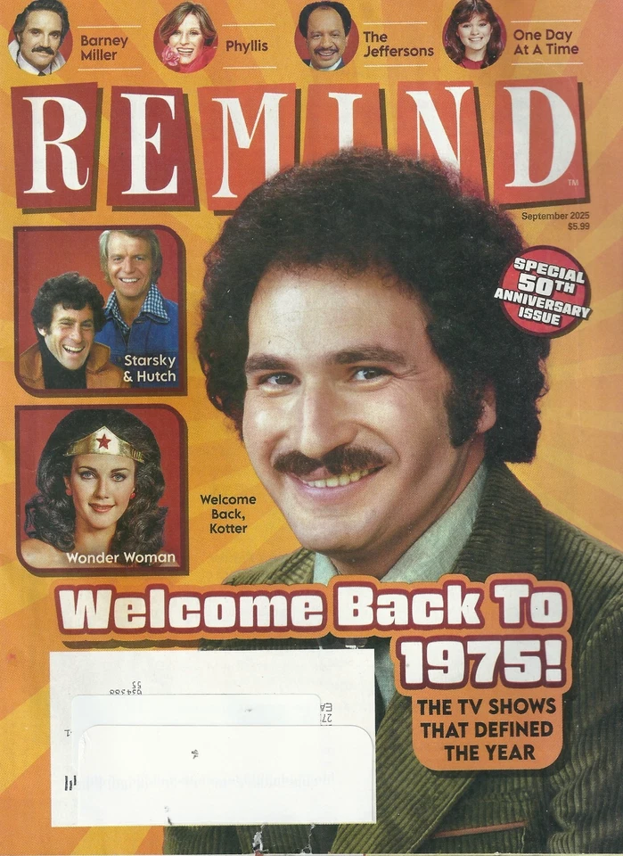 REMIND MAGAZINE SEP 2025 -1975 TV SHOWS - GABE KAPLAN INTERVIEW - SNL - STARSKY Foto 1 de 1