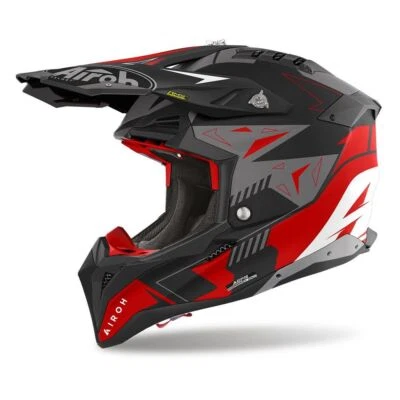 Helmet Off Road Airoh AVIATOR 3 Spin Red Matt Foto 1 de 3