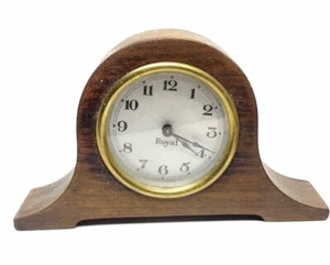 Vintage “Royal” Mechanical Wooden Clock Parts Repairs Mantle - Picture 1 of 6