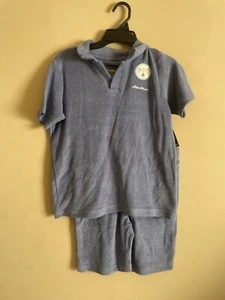 Eddie Bauer Kids Boys Blue Soft Knit 2pc Polo and Shorts Size Small  - Picture 1 of 6