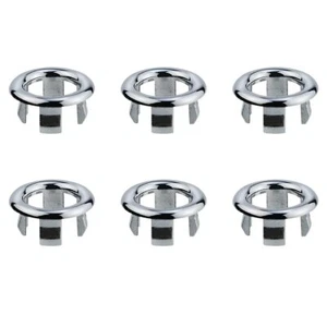 6 Pcs Electroplating Sink Overflow Ring Round Basin Cover Sink Basin Trim Vanity - Picture 1 of 7