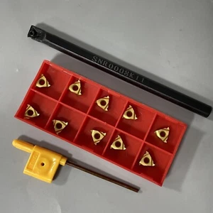 SNR0008K11 Threading Turning Tool Holder Boring Bar+ 10* 11IR A60 Carbide Insert - Picture 1 of 7