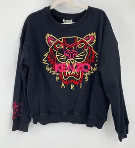 Kenzo Kids Girls Black Pink Red Gold Tiger Long Sleeves Sweatshirt sz 12y - Picture 1 of 3