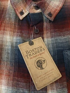 Boston Traders Men's XXL Shirt Flannel Plaid Fired Brick Hunting Hiking Gorp NEW - Picture 1 of 13