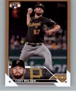 2023 Topps Update Gold #US223 Cody Bolton RC Rookie /2023 Pirates