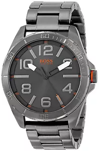 Hugo Boss 1512999 Berlin Grey Dial grey IP Stainless Steel Men's Watch - Picture 1 of 1