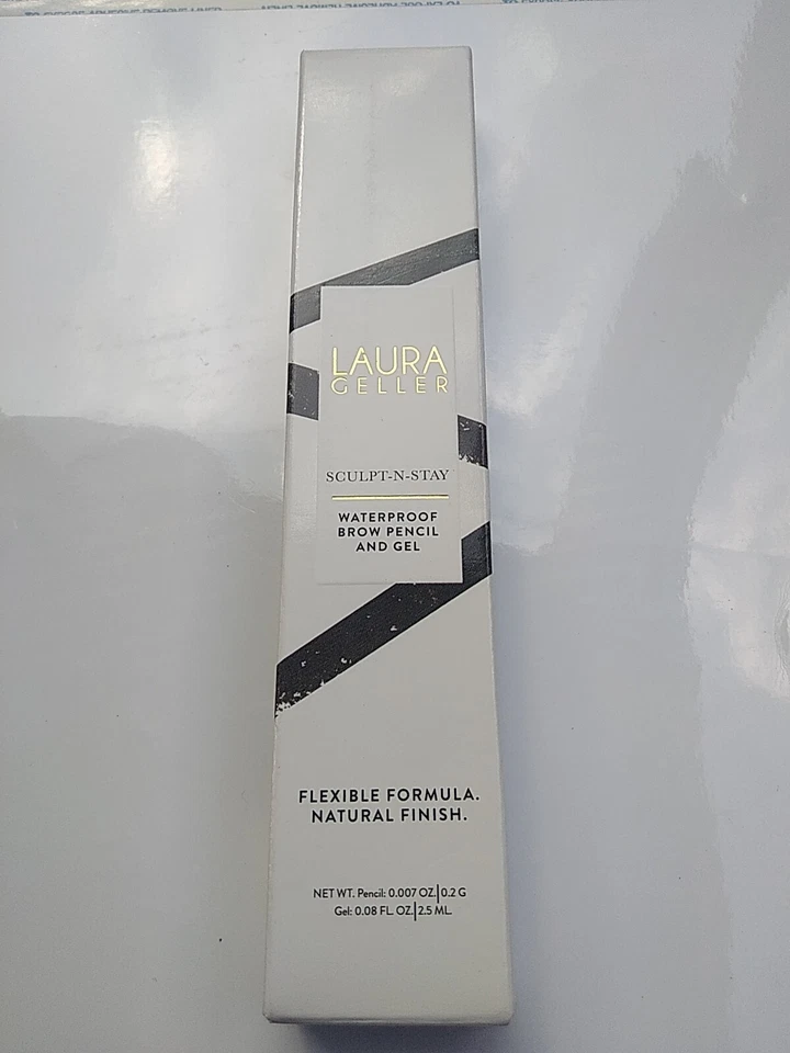LAURA GELLER SCULPT & STAY WATERPROOF BROW PENCIL & GEL-SOFT BLACK-NEW IN BOX  - Image 1 of 1