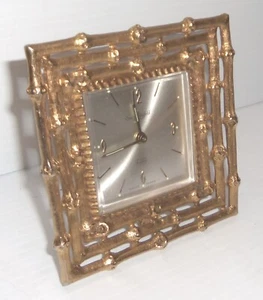 Reloj despertador mecánico vintage Swiza Sheffield bambú 8 días - Imagen 1 de 17