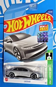 Hot Wheels Factory Set New For 2022 HW Green Speed Series Lucid Air Silver - Picture 1 of 2