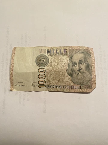 Italy-MILLE(1000) LIRE- 1982- RARE Cover