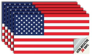 5x Reflective USA American Flag 3M decal bumper sticker car truck helmet laptop - Bild 1 von 5