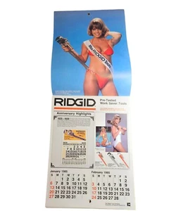 VINTAGE RIDGID TOOLS 50th Anniversary Edition Pin Up Calendar 1985-86 Ridge Tool - Picture 1 of 5