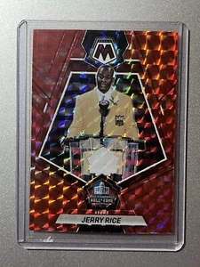Jerry Rice San Francisco 49ers Panini Mosaic NFL 2023 HALL OF FAME RED PRIZM - Picture 1 of 4