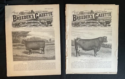 2 RARE  Pre-1900 issues of The Breeder's Gazette Magazine - April 5 & 12, 1883 - Image 1 of 3