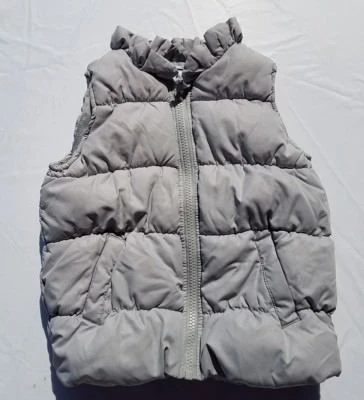 Gymboree Polar Rosa Puffer Chaleco Chaqueta Gris Talla XS 4 Oso Plateado Foto 1 de 4
