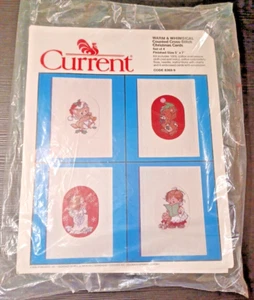 Vintage 1988 CURRENT Cross Stitch Christmas Cards SET OF 4 Warm & Whimsical NIP - Picture 1 of 10