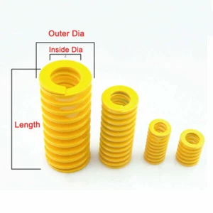 Mold spring Small-Light Load OD 8mm-40mm TF Yellow ID 4mm-20mm For Plastic Mold - Picture 1 of 5