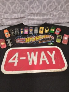 Vintage 70s Hotwheels Lot w/ Rad Authentic Sign + Tee Size LG (SEE DESCRIPTION) - Picture 1 of 6
