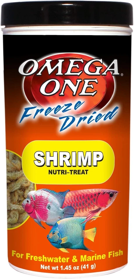 Omega One Freeze Dried Shrimp, 1.45 oz 1.4 Ounce (Pack of 1), Yellow  - Image 1 of 1