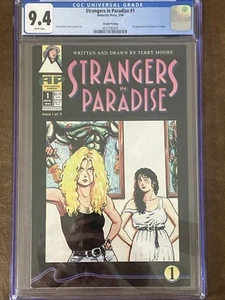 Strangers in Paradise #1 Antarctic CGC 9.4 1st App Katchoo & Francine 2nd Print - Bild 1 von 2