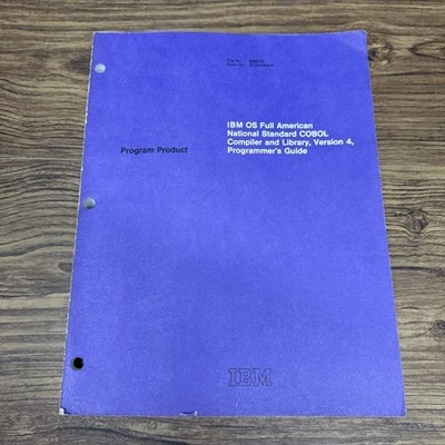 IBM OS COBOL Versión 4 Guía de Programadores 5734-CB2 5734-LM2 1970 Nat Standard Foto 1 de 4