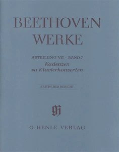 Beethoven Cadenzas in Piano Concertos Abteilung VII Vol 7 Sheet Music Henle Book - Picture 1 of 1