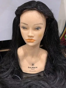 Maniquí de entrenamiento de peluquería modelo Balmain Paris + peluca utilería de alta costura para el cabello - Imagen 1 de 6