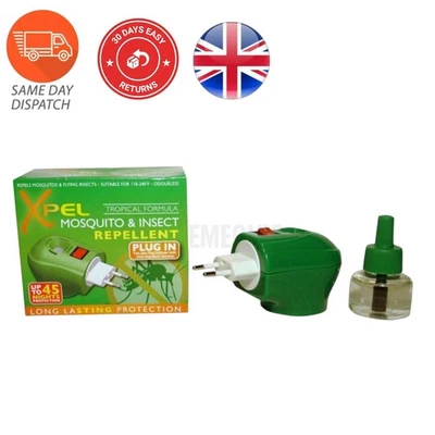 Xpel Mosquito Insect Repellent 2 Pin Travel Plug in & Refill Last 45 Days Relief - Image 1 of 4